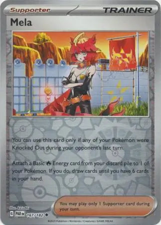 167/182 Mela Reverse Holo Paradox Rift Pokémon Card