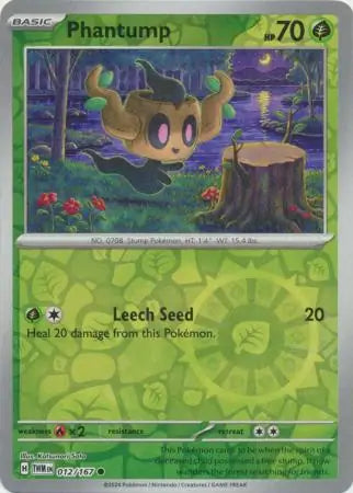 012/167 Phantump Reverse Holo Twilight Masquerade Pokémon Card