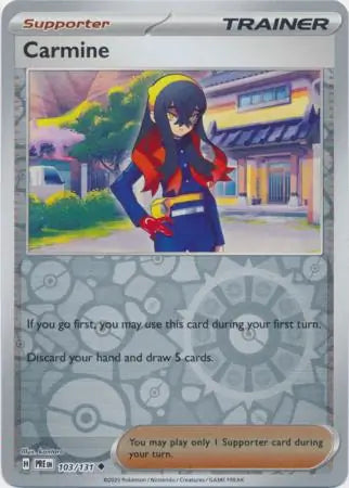 103/131 Carmine Reverse Holo Prismatic Evolutions Pokémon Card