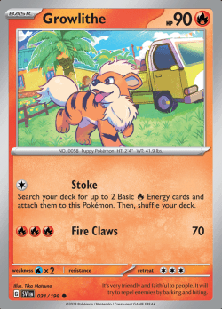 031/198 Growlithe Scarlet & Violet Base Set Pokémon Card