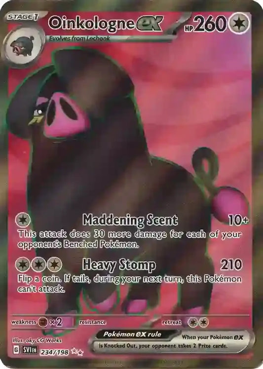 234/198 Oinkologne ex Scarlet & Violet Base Set Pokémon Card