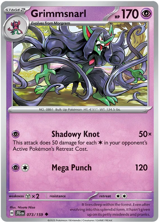 073/159 Grimmsnarl Journey Together Pokémon Card