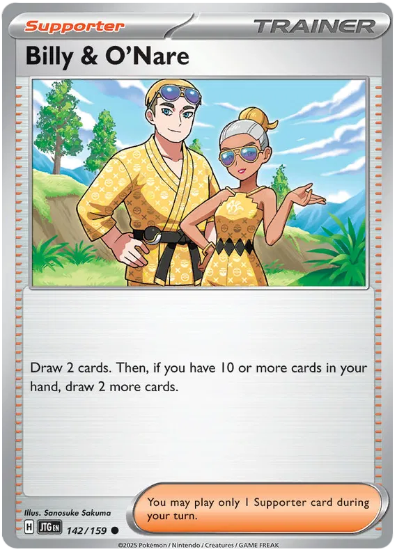 142/159 Billy and O'Nare Journey Together Pokémon Card