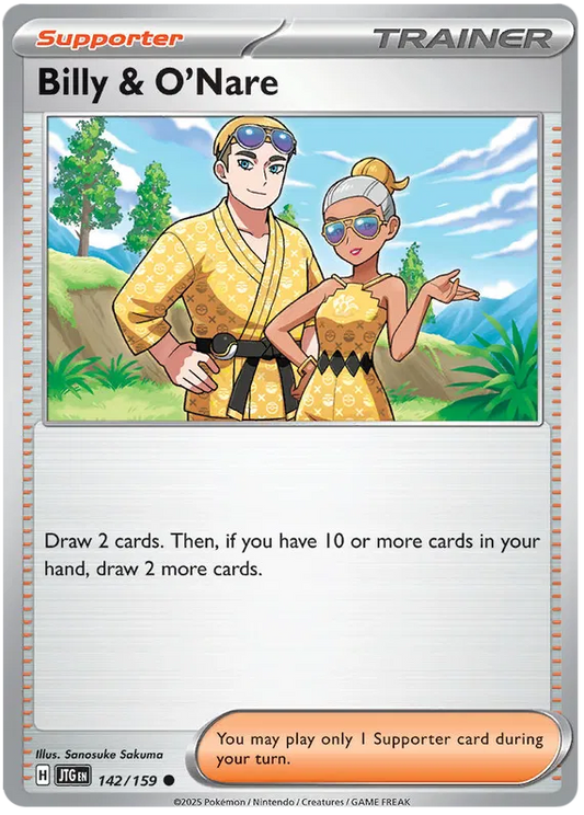 142/159 Billy and O'Nare Journey Together Pokémon Card