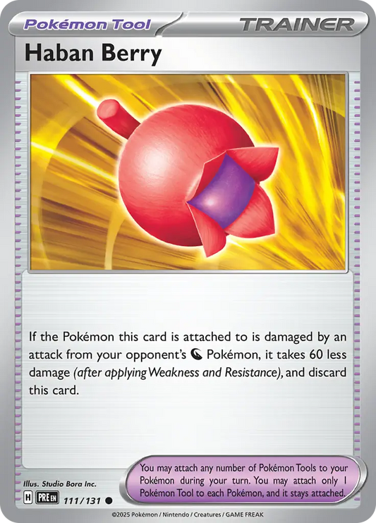 111/131 Haban Berry Prismatic Evolutions Pokémon Card