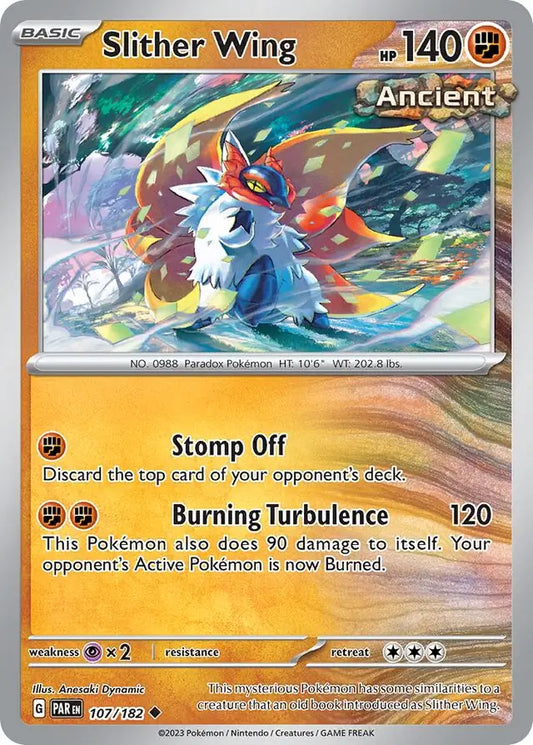 107/182 Slither Wing Paradox Rift Pokémon Card