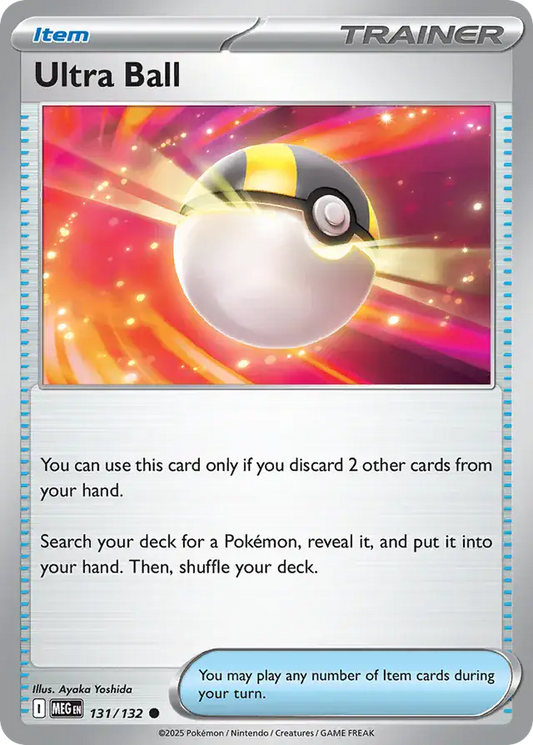131/132 Ultra Ball Mega Evolution Pokémon Card