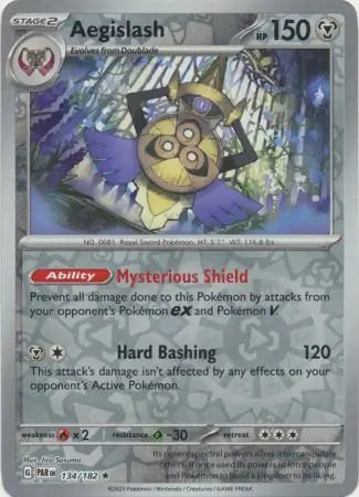 134/182 Aegislash Reverse Holo Paradox Rift Pokémon Card