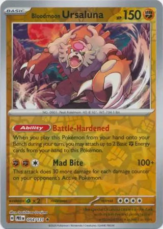 054/131 Bloodmoon Ursaluna Reverse Holo Prismatic Evolutions Pokémon Card