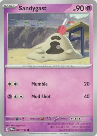 095/193 Sandygast Paldea Evolved Pokémon Card