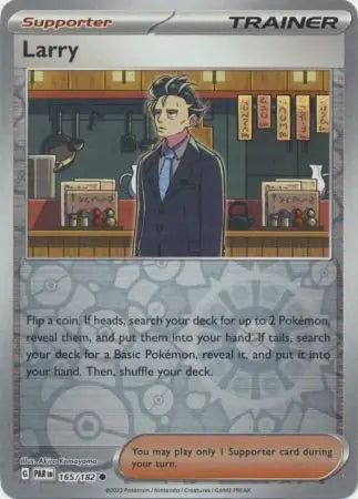 165/182 Larry Reverse Holo Paradox Rift Pokémon Card