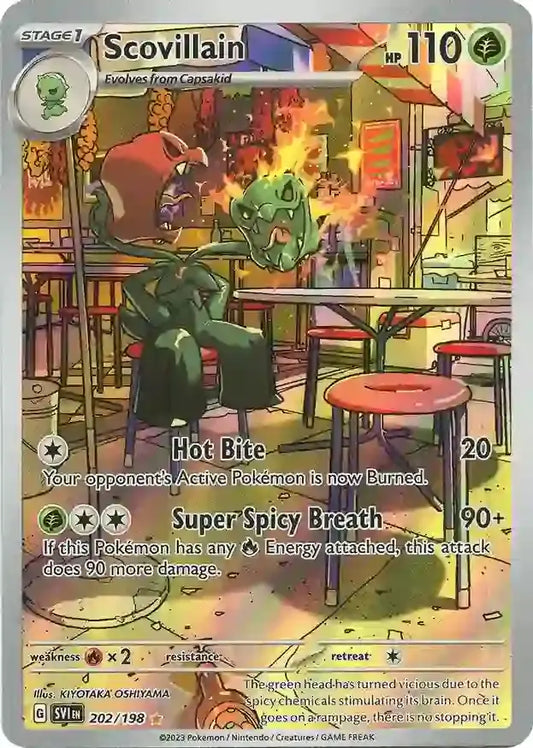 202/198 Scovillain Scarlet & Violet Base Set Pokémon Card