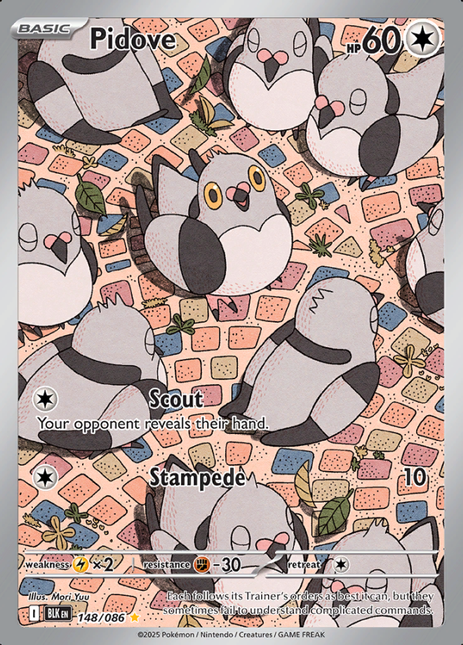 148/086 Pidove Illustration Rare Black Bolt Pokémon Card