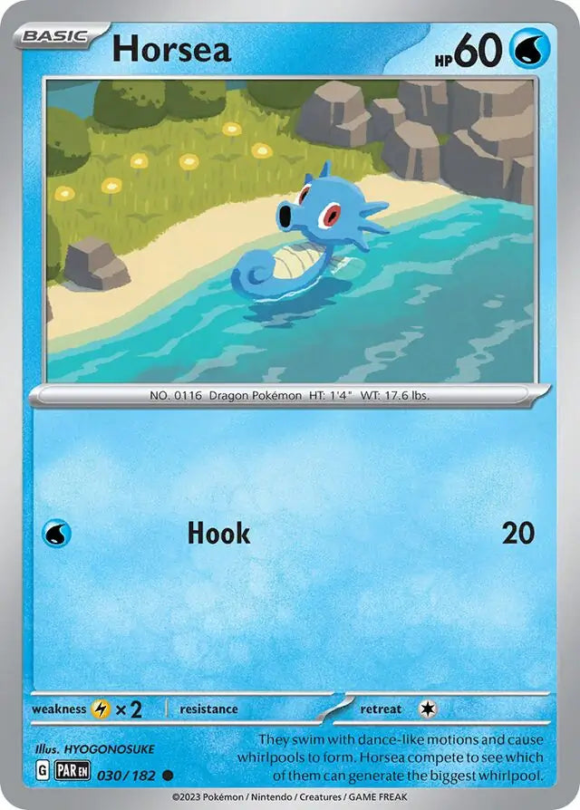 030/182 Horsea Paradox Rift Pokémon Card