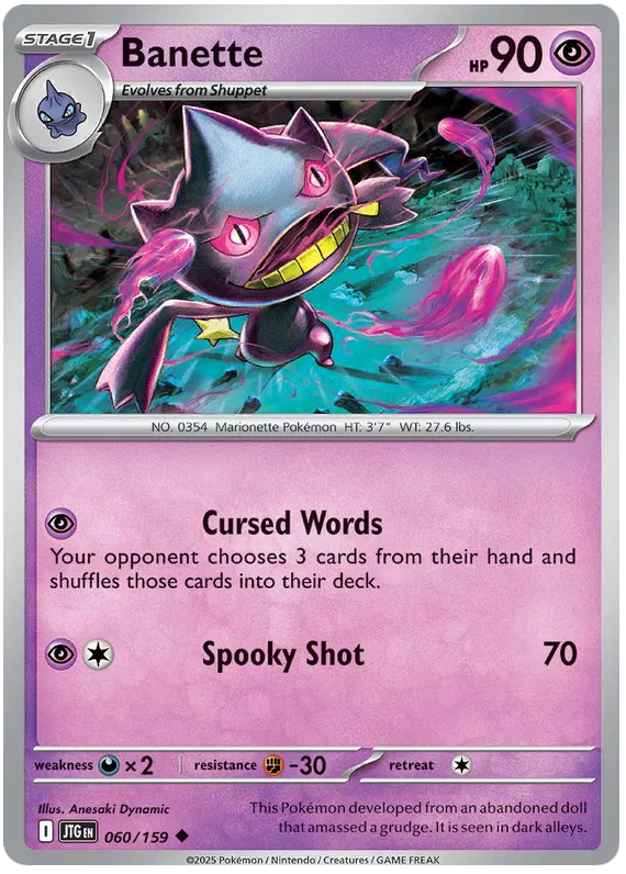 060/159 Banette Journey Together Pokémon Card