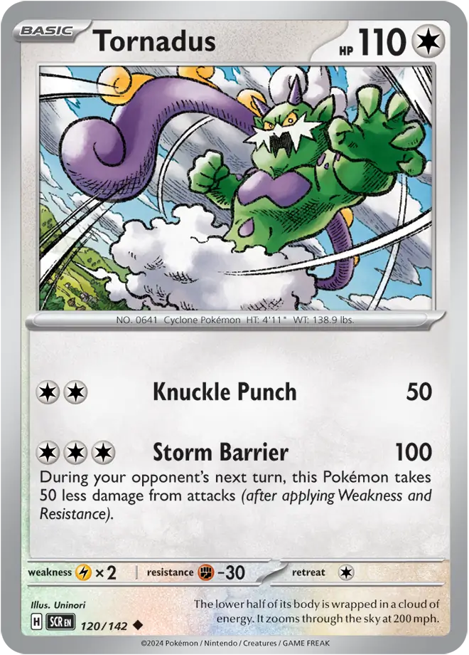 120/142 Tornadus Stellar Crown Pokémon Card