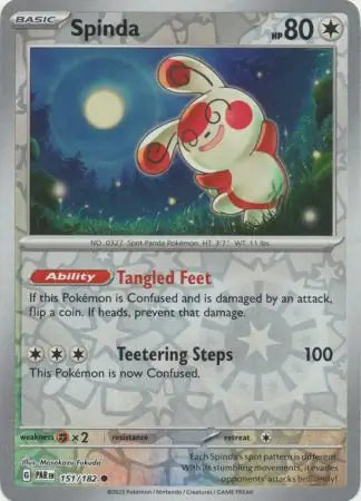 151/182 Spinda Reverse Holo Paradox Rift Pokémon Card