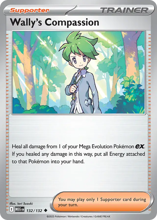 132/132 Wally's Compassion Mega Evolution Pokémon Card