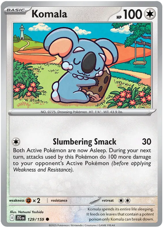129/159 Komala Journey Together Pokémon Card