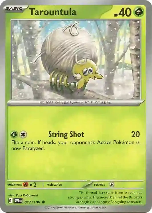 017/198 Tarountula Scarlet & Violet Base Set Pokémon Card