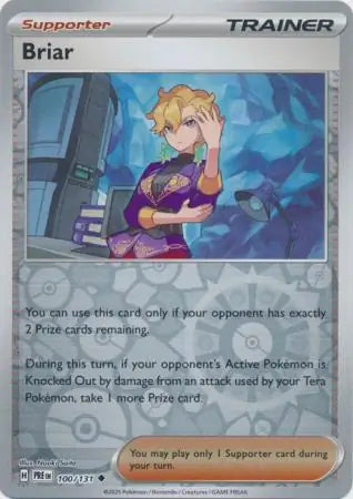100/131 Briar Reverse Holo Prismatic Evolutions Pokémon Card