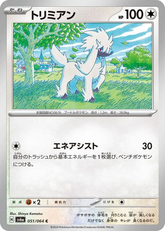 051/064 Furfrou Night Wanderer Pokémon Card