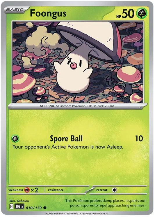 010/159 Foongus Journey Together Pokémon Card