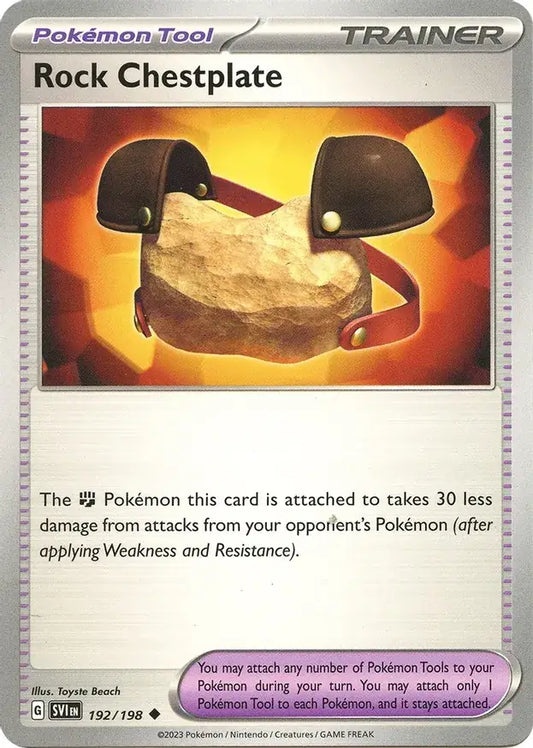 192/198 Rock Chestplate Scarlet & Violet Base Set Pokémon Card