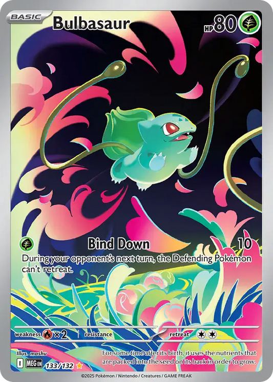 133/132 Bulbasaur Mega Evolution Pokémon Card