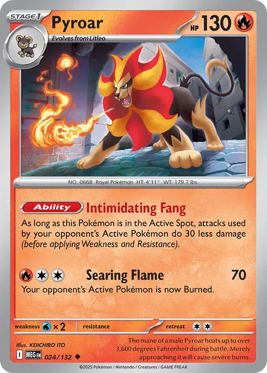 024/132 Pyroar Mega Evolution Pokémon Card