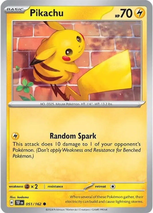 051/162 Pikachu Scarlet & Violet Temporal Forces Pokémon Card