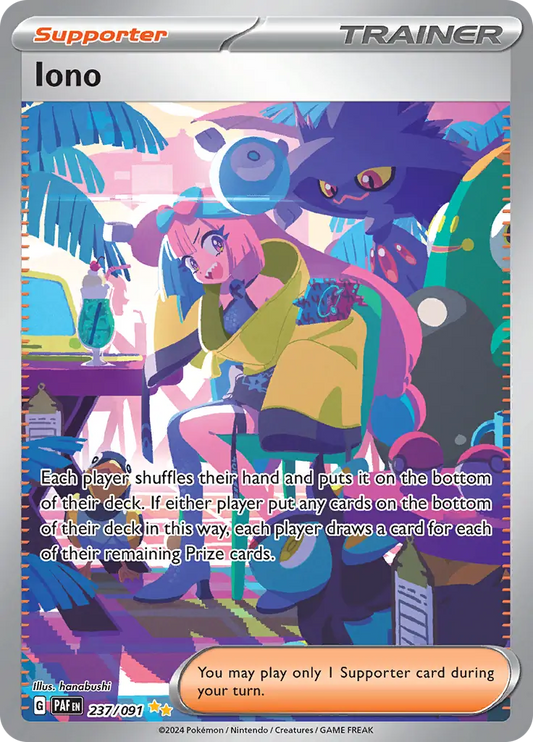 237/091 Iono Paldean Fates Pokémon Card