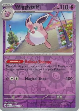 084/193 Wigglytuff Reverse Holo Paldea Evolved Pokémon Card