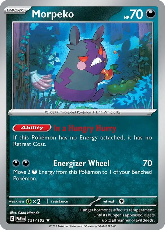 121/182 Morpeko Paradox Rift Pokémon Card