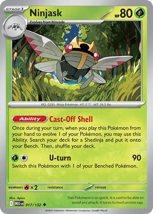 017/132 Ninjask Mega Evolution Pokémon Card