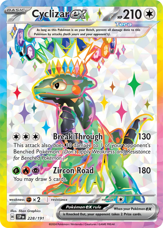 228/191 Cyclizar ex Surging Sparks Pokémon Card