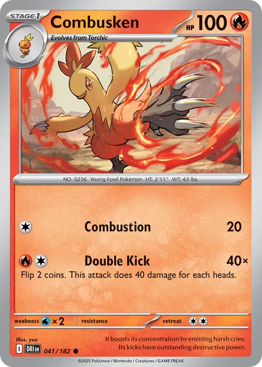 041/182 Combusken Destined Rivals Pokémon Card