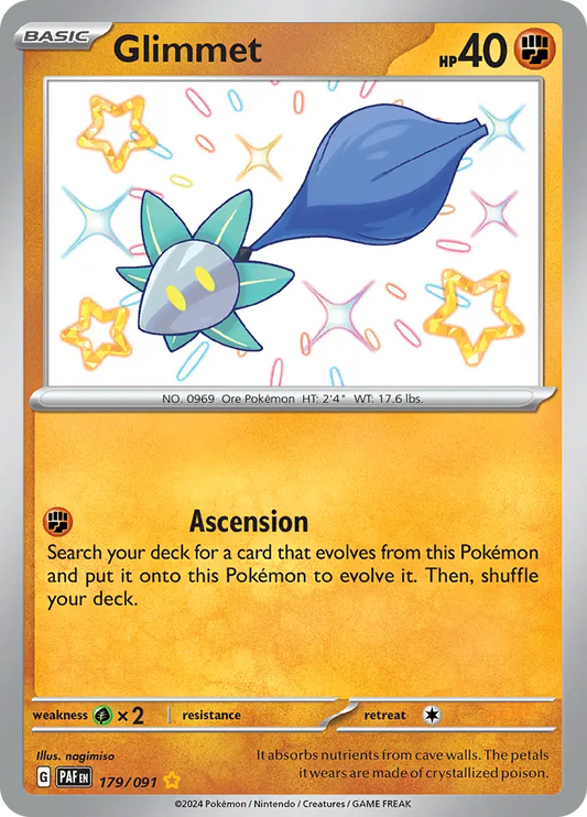 179/091 Glimmet Paldean Fates Pokémon Card