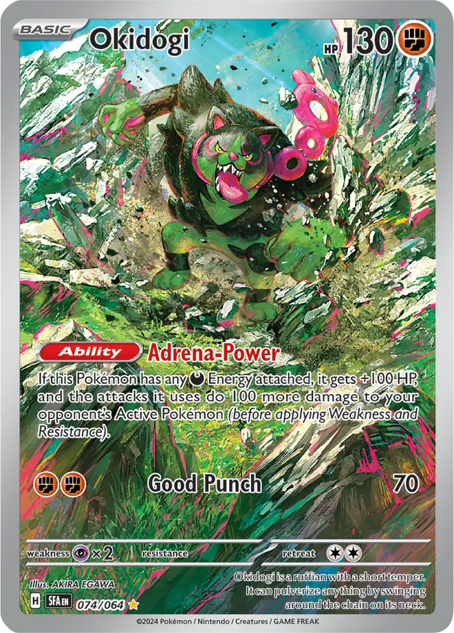 074/064 Okidogi Shrouded Fable Pokémon Card
