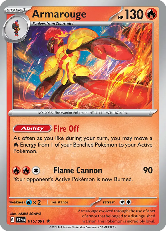 015/091 Armarouge Paldean Fates Pokémon Card