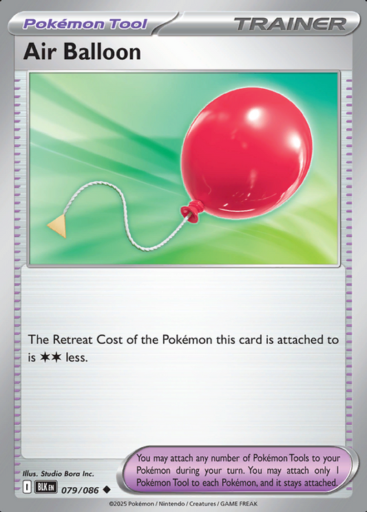 079/086 Air Balloon Black Bolt Pokémon Card