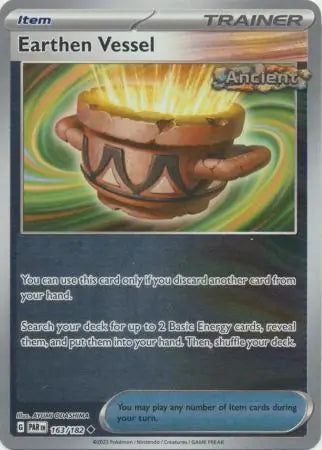 163/182 Earthen Vessel Reverse Holo Paradox Rift Pokémon Card
