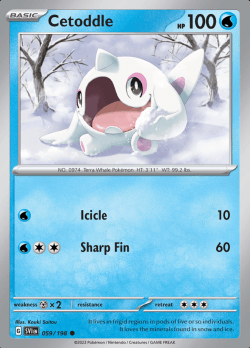 059/198 Cetoddle Scarlet & Violet Base Set Pokémon Card