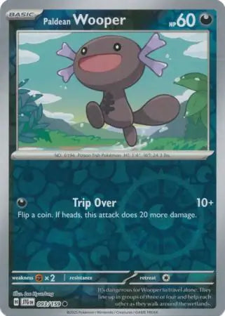 093/159 Paldean Wooper Reverse Holo Journey Together Pokémon Card