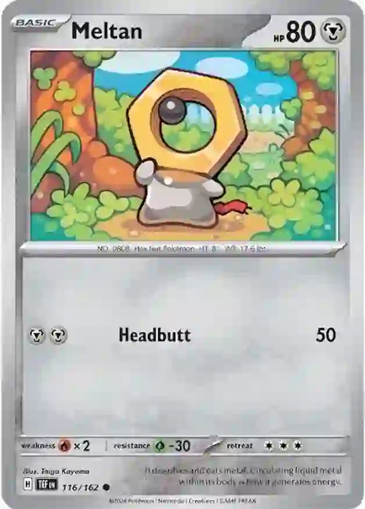 116/162 Meltan Scarlet & Violet Temporal Forces Pokémon Card