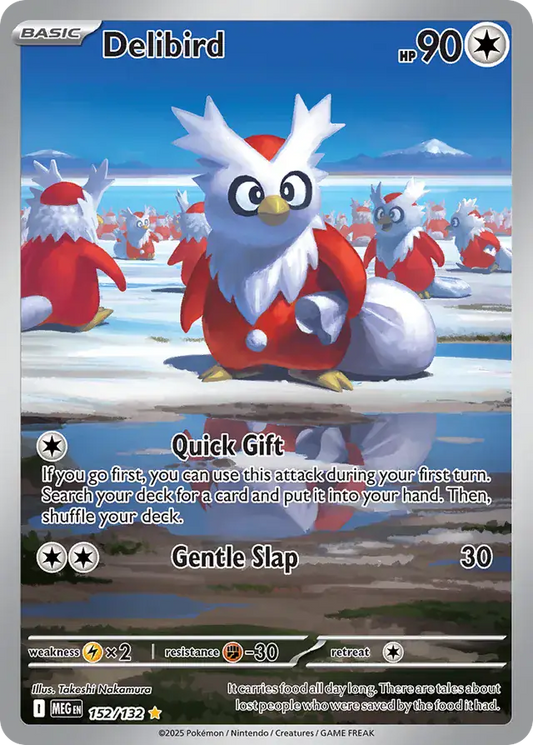 152/132 Delibird Mega Evolution Pokémon Card
