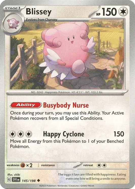 145/198 Blissey Scarlet & Violet Base Set Pokémon Card