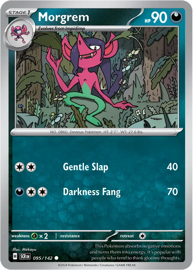 095/142 Morgrem Stellar Crown Pokémon Card