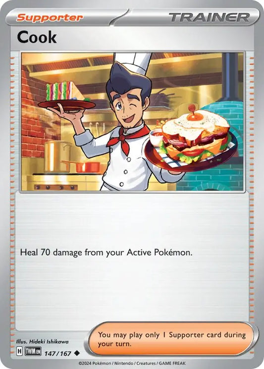147/167 Cook Twilight Masquerade Pokémon Card