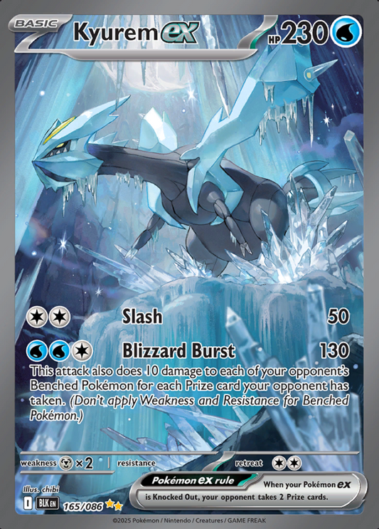 165/086 Kyurem ex Special Illustration Rare Black Bolt Pokémon Card